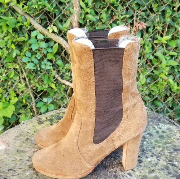 Vintage Chelsea Stretch Gore Chunky Platform Boots - Picture 4 of 10